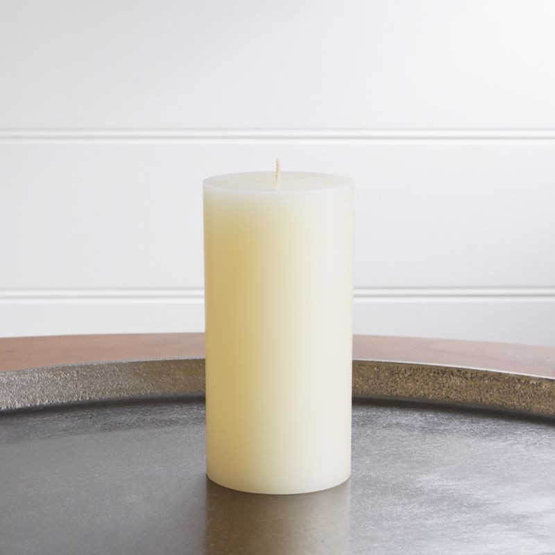 3"x6" Ivory Pillar Candle + Reviews | Crate and Barrel | Crate & Barrel