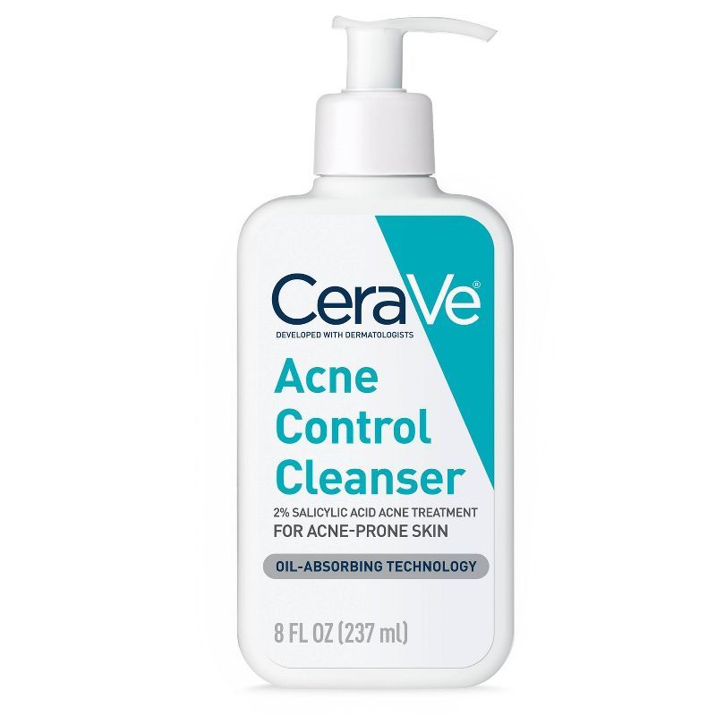 CeraVe Acne Control Face Cleanser, Acne Treatment Face Wash - Fragrance-Free - 8oz | Target