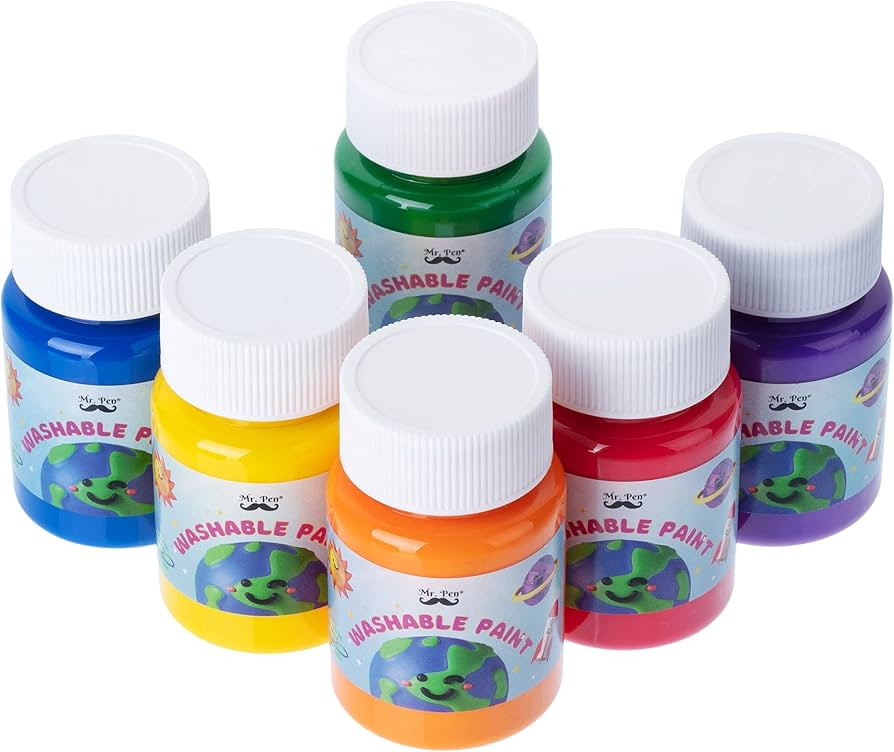 Mr. Pen- Washable Kids Paint, 2 fl oz, 6 pack, Washable Paint for Kids Non Toxic, Kids Washable P... | Amazon (US)