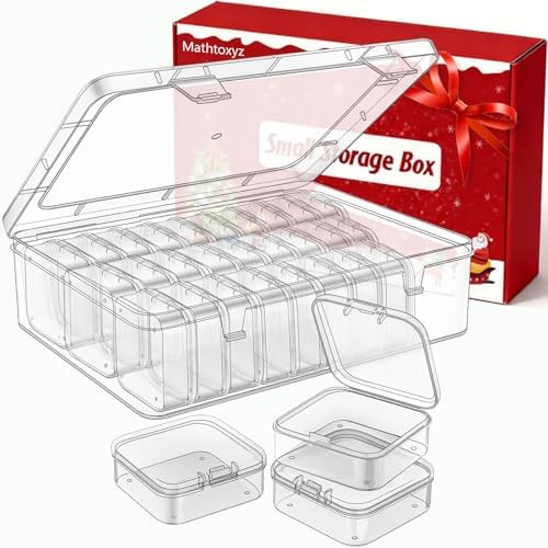Bead Organizer Box, 30Pcs Small Beads Organizers and Storage Plastic Cases Mini Clear Dimond Stor... | Amazon (US)