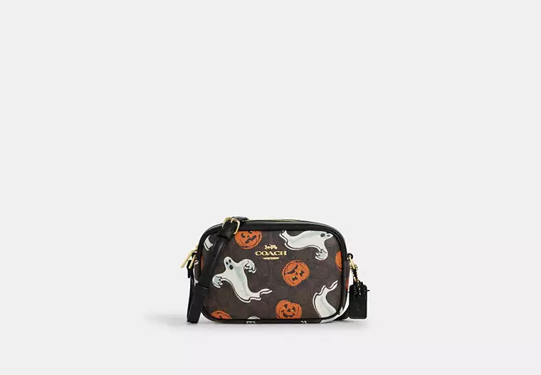 Mini Jamie Camera Bag In Signature Canvas With Halloween Print | Coach Outlet US