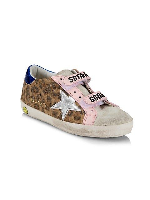 Baby's, Little Girl's & Girl's Old School Leopard Suede Sneakers | Saks Fifth Avenue