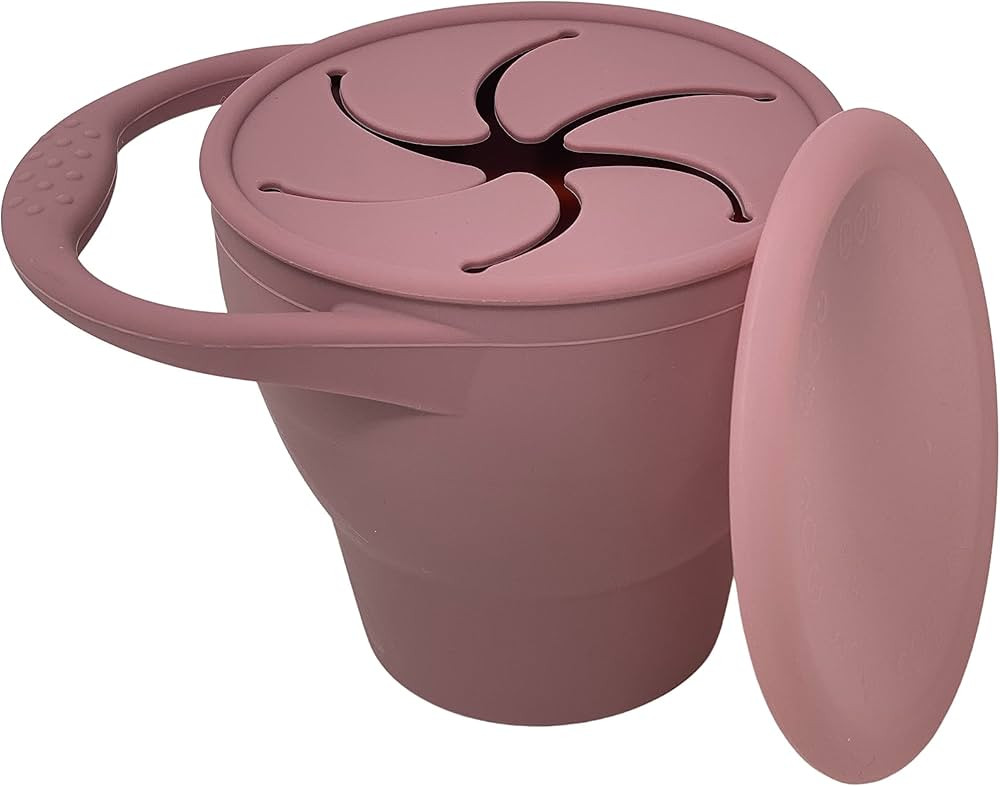 BraveJusticeKidsCo | Snack Attack Snack Cup | Collapsible Silicone Snack Container | Toddler and ... | Amazon (US)