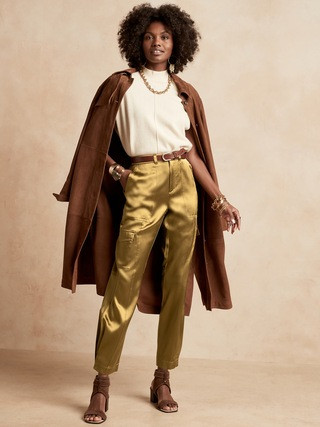 Petite Allure Silk Cargo Pant | Banana Republic (US)