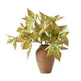 Better Homes and Gardens 20"H Artificial Real Tocuh Fall Leaves in 7"H Tan Ceramic Vase Made for ... | Walmart (US)
