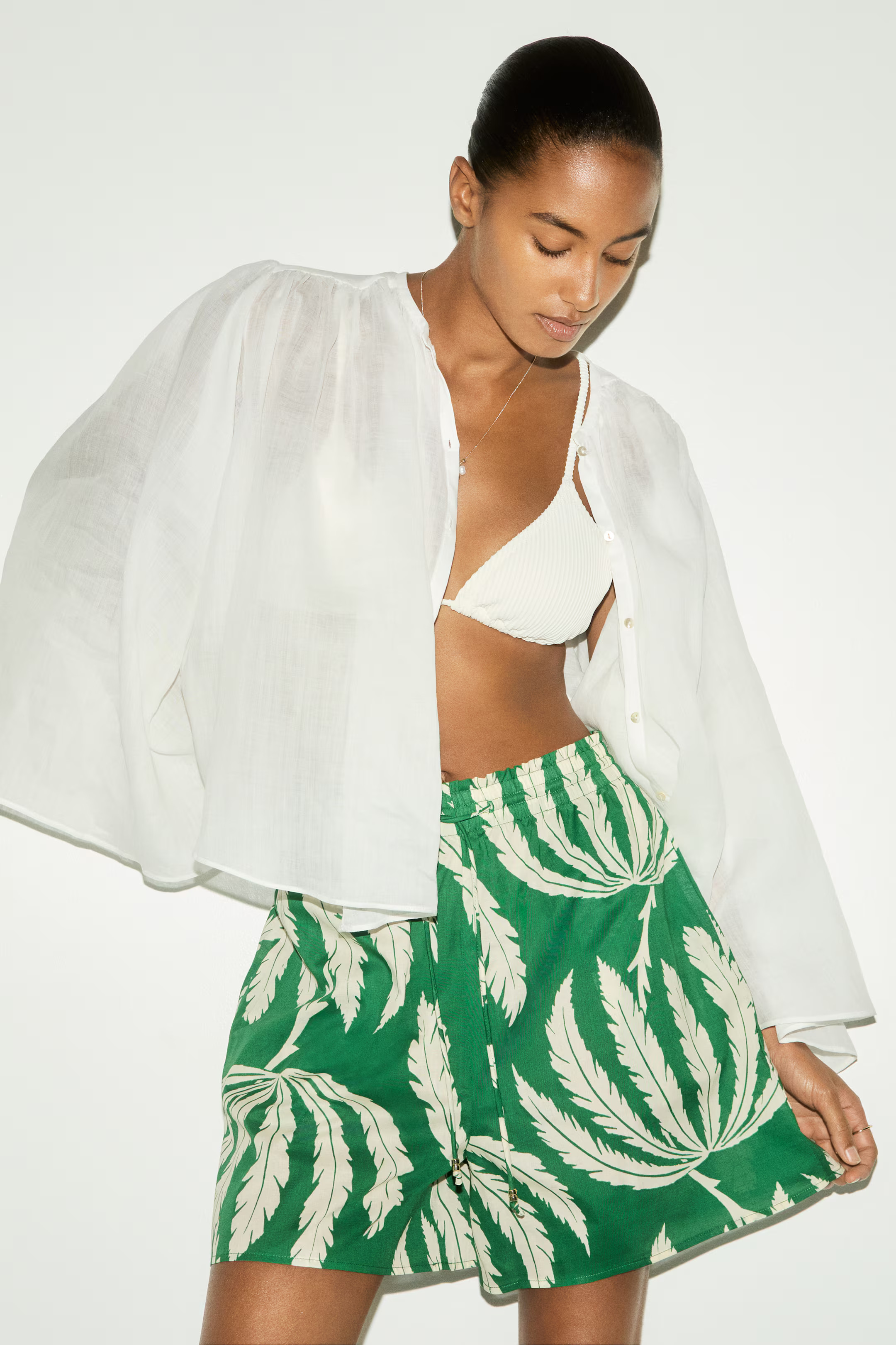 Printed drawstring shorts | H&M (UK, MY, IN, SG, PH, TW, HK)