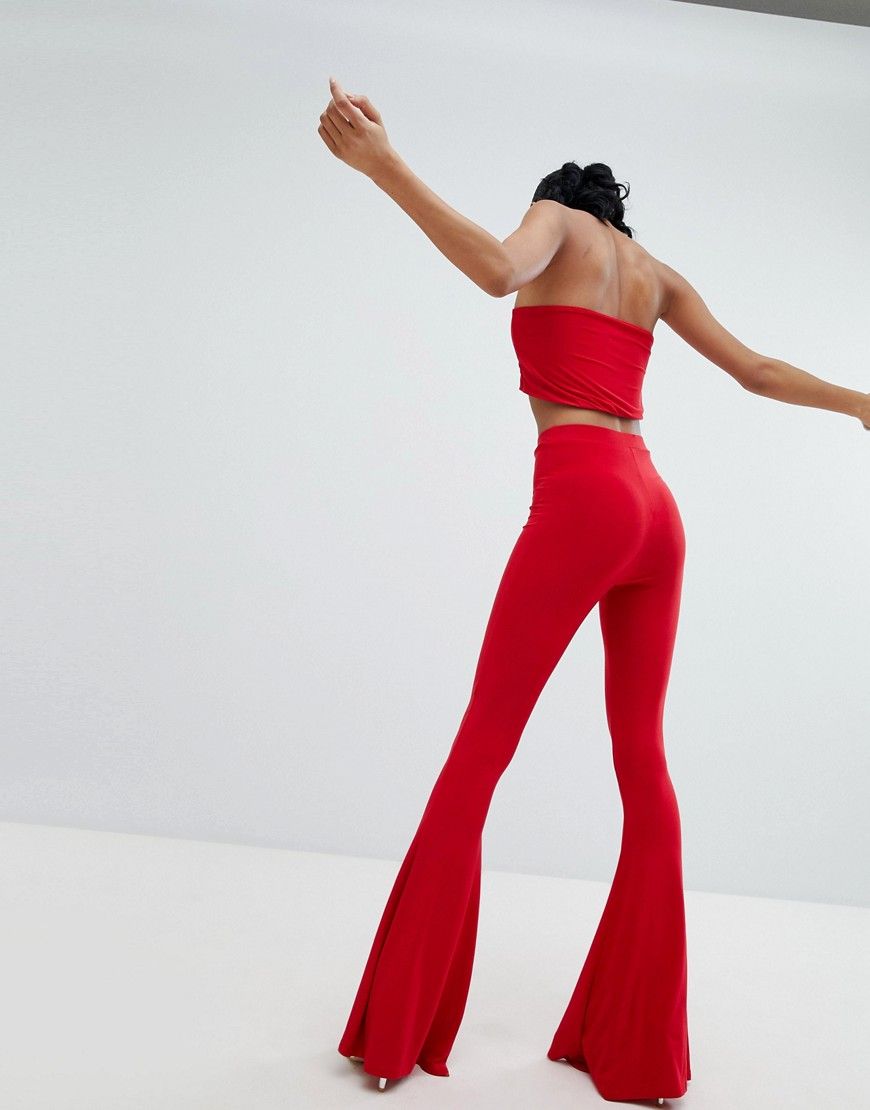 Fashionkilla flared PANTS in red - Red | ASOS US