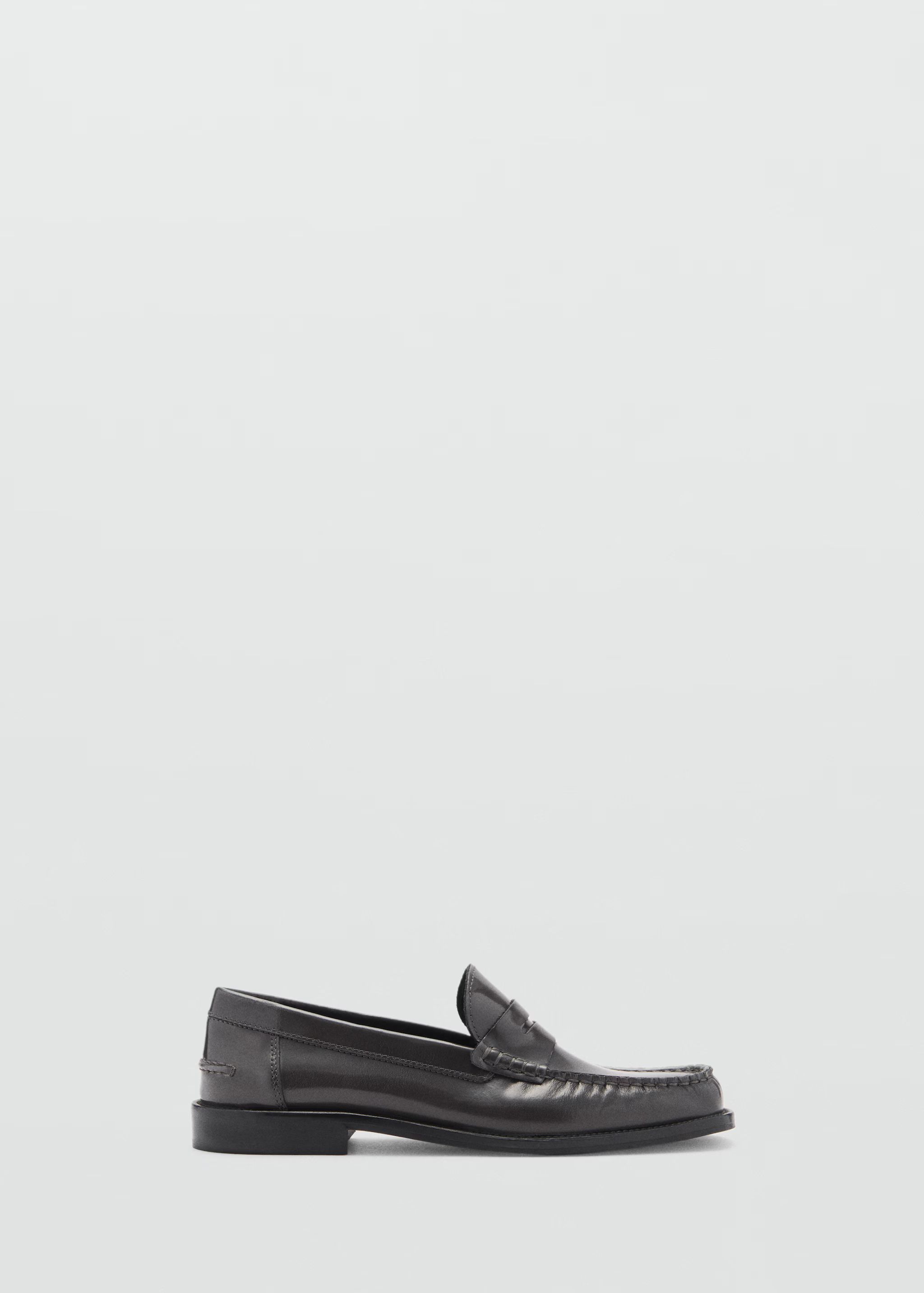 Leather moccasin - Woman | MANGO USA | MANGO (US)