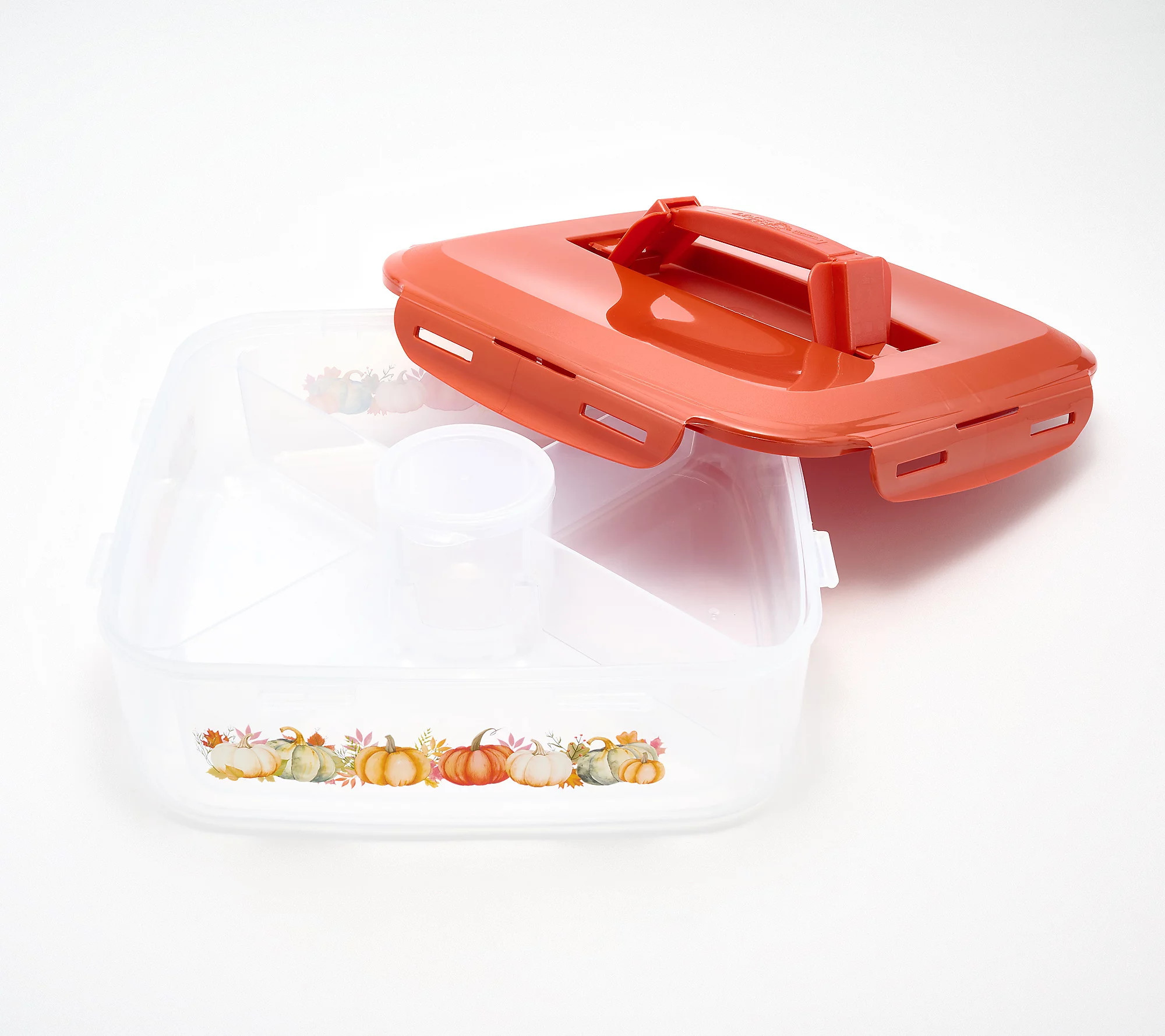LocknLock Harvest Printed Appetizer & Dessert Tray | QVC