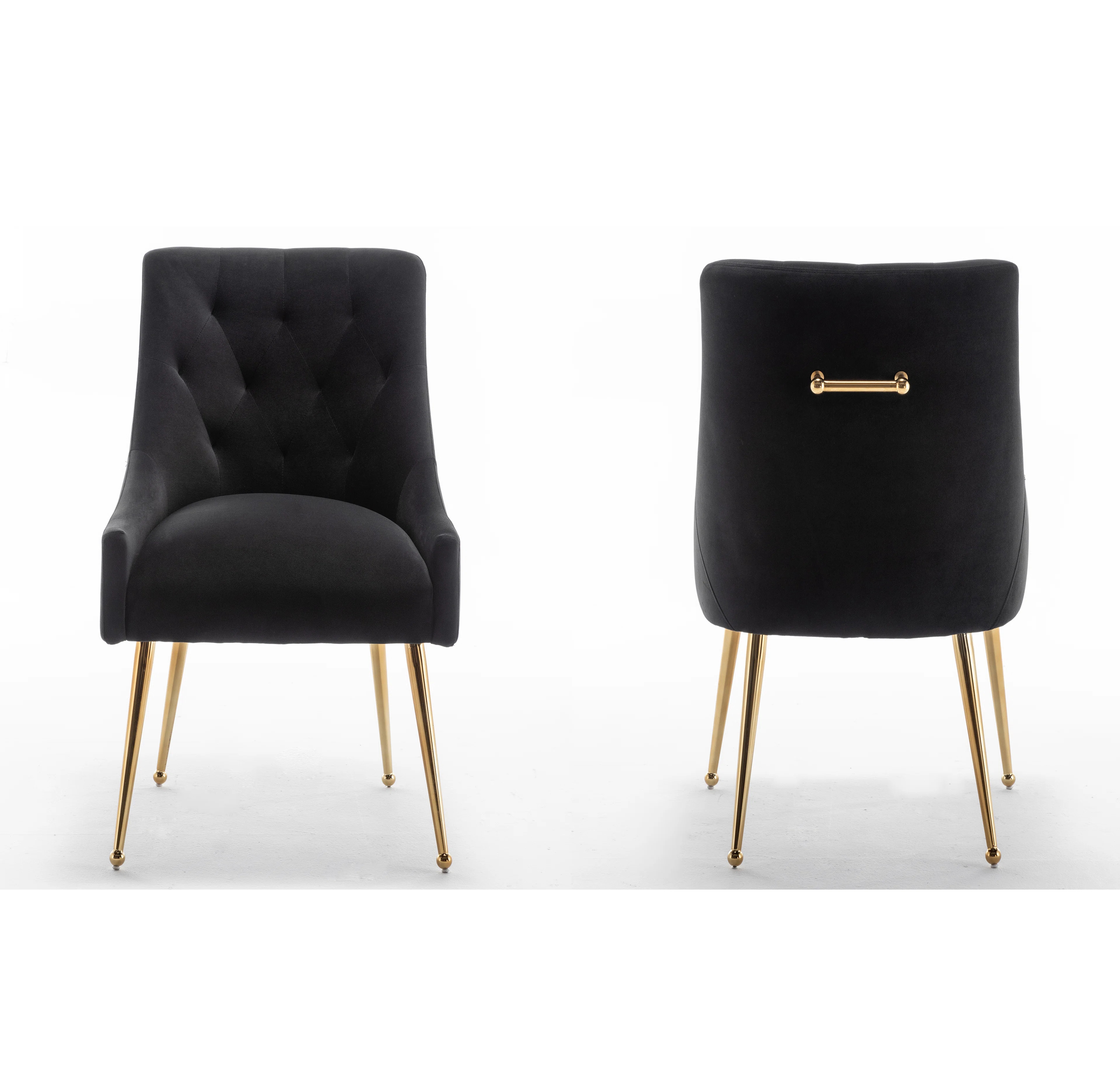 Baudel 19.6'' H Tufted Velvet Upholstered Side Chair (Set of 2) | Wayfair North America