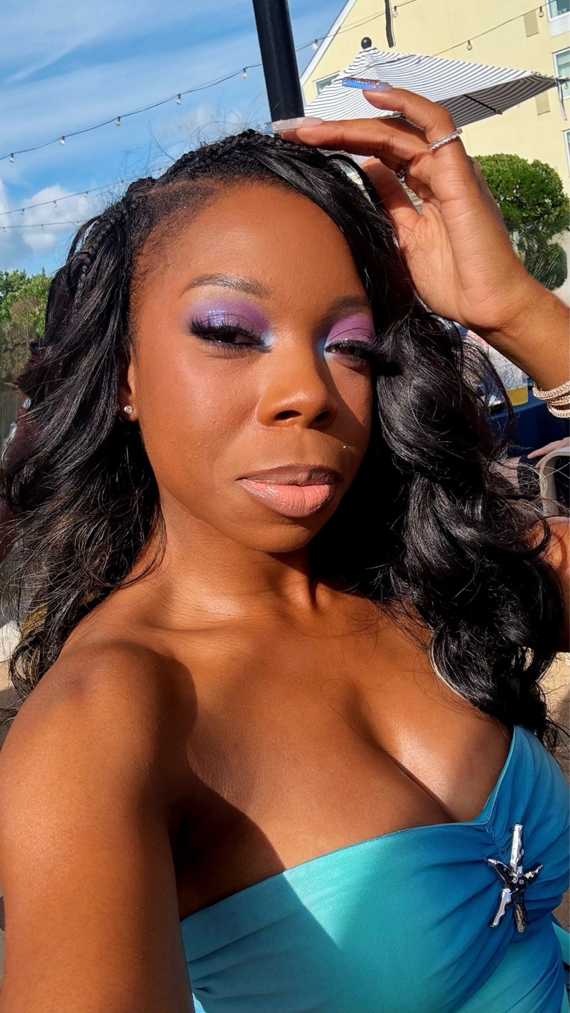 I wore this purple glam eyeshadow look to a day party in Newport, I love how it came out! Here’s what I used:

Eyes:
💖 PRIMER | P. Louise Rumour Base Shade 05
💖 EYESHADOW | P. Louise If Looks Could Chill & World of Wonder  Eyeshadow Palettes + Danessa Myricks Infinity Duo Colorfix Stix (Shade Daydreaming on lid)
💖 EYELINER | Inglot Gel Liner in 77 Black (Upper Lash Line) + Make Up Forever Aqua Resist Liner in Black (Lower Lash Line)
💖 MASCARA | Tartelette Tubing XL Mascara
💖 LASHES | Lilly Lashes Mykonos Lashes

Face:
💖 PRIMERS | One/Size Extreme Mattifying Alkaine Primer (Oily areas) & Danessa Myricks Moisture Repair Balm
💖 FOUNDATION | MAC Studio Fix Fluid in NW47
💖 CONCEALER | Tower 28 Concealer in 16 SB (previously gifted) + Tarte Shape Tape Concealer in 38 N
💖 CONTOUR | Black Opal Foundation Stick in Suede Mocha
💖 CREAM BLUSH | Danessa Myricks Yummy Skin Flushed in Primadonna
💖 BLUSH | @kkaobeauty Official Barb Blush Palette
💖 BRONZER | NARS Laguna 06
💖 LOOSE SETTING POWDER | One/Size Ultimate Blurring Powder in Ultra Pink 
💖 FACE POWDER | Charlotte Tilbury Airbrush Flawless Finish Setting Powder in Shade 4
💖 HIGHLIGHT | Made By Mitchell Comet Case (Shade: Fairy Kitten)
💖 SETTING SPRAYS | Danessa Myricks Setting Spray & One/Size On Til Dawn Setting Spray in Bronze Sugar

Lips:
💖 MAC X Quen Blackwell Lipkit

Makeup for black women ￼

#LTKBeauty