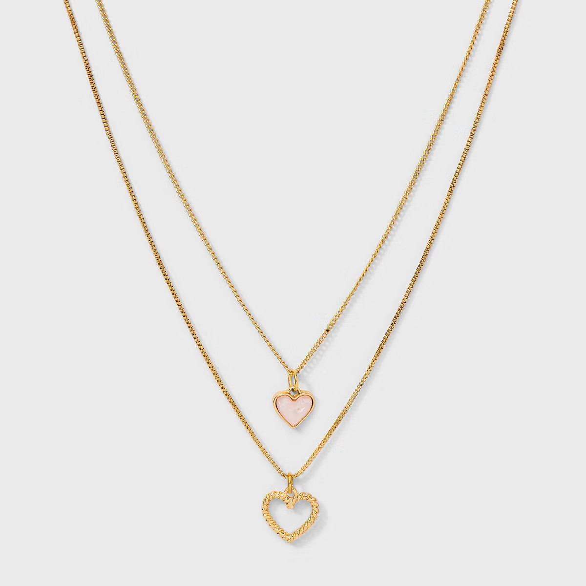 Double Heart Multi-Strand Necklace - Wild Fable™ Gold | Target