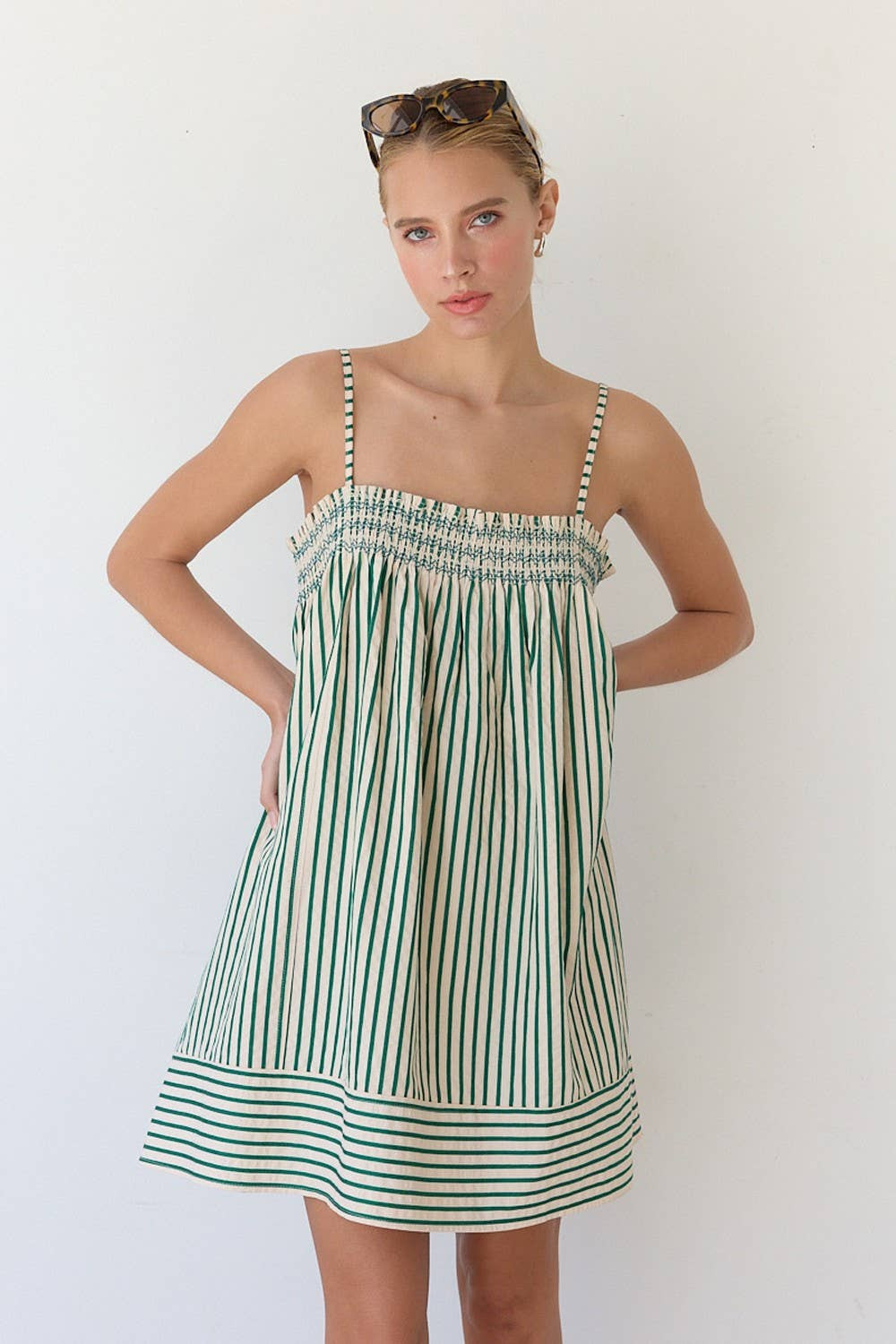 Bethany Striped Babydoll Dress | Wishbone Boutique