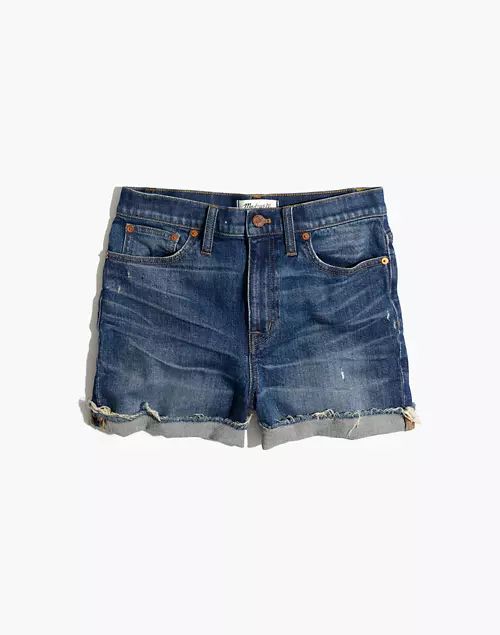 High-Rise Denim Shorts in Glenoaks Wash: Cutoff Edition | Madewell