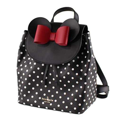 Kate Spade New York x Disney Minnie Mouse Black Polka Dot Leather Backpack | Amazon (US)
