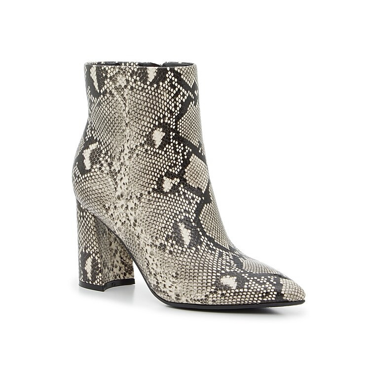 Marc Fisher Gaylen Bootie | Women's | White/Black Snake Print | Size 8 | Boots | DSW