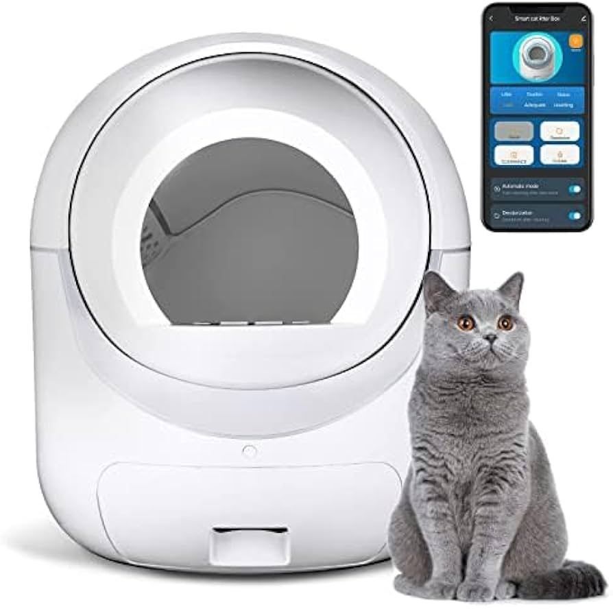 Cleanpethome Self Cleaning Cat Litter Box, Automatic Cat Litter Box with APP Control Odor Removal... | Amazon (US)