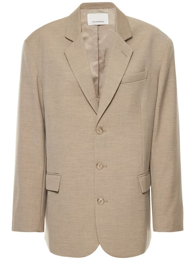 The Frankie Shop - Gelso oversized lyocell blend blazer - Beige | Luisaviaroma | Luisaviaroma