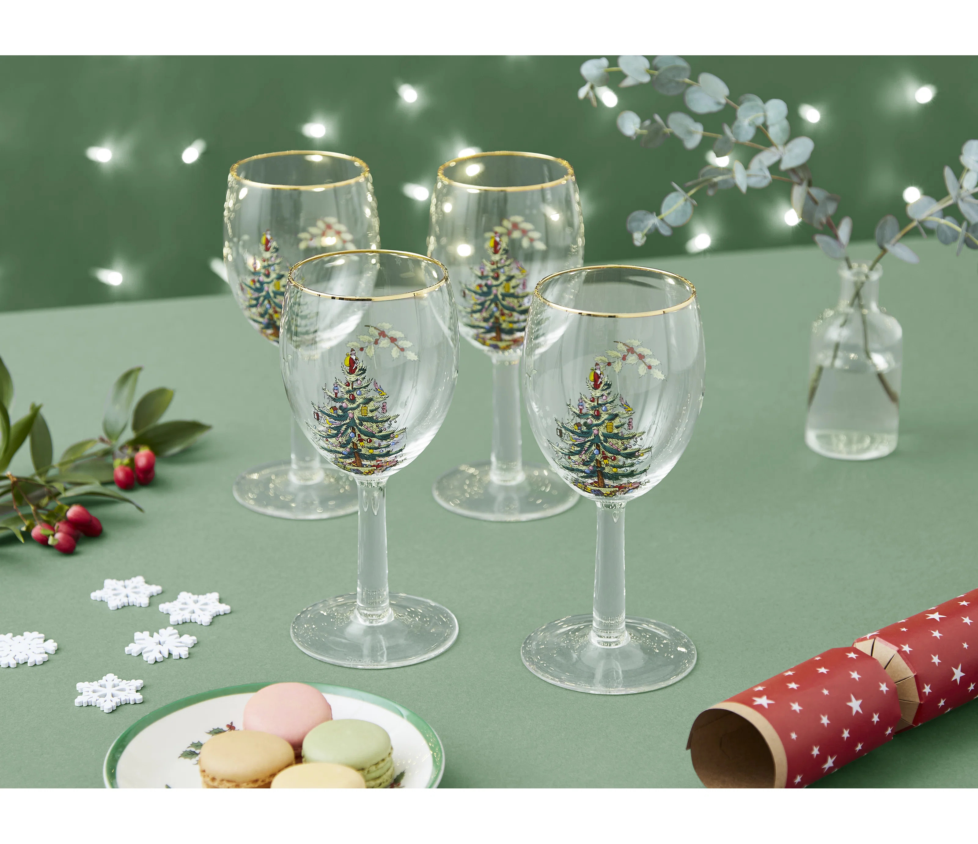 Christmas Tree 13 oz. All Purpose Wine Glass (Set of 4) | Wayfair North America