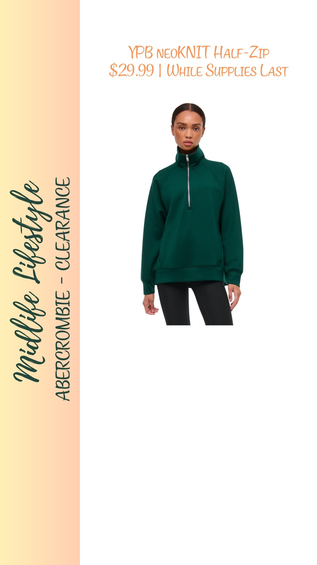 ✨ Abercrombie YPB neoKNIT Half-Zip ✨

Cozy, stylish, and on clearance for $29.99! 😍 

Perfect for layering or wearing on its own.

🛍️ Hurry, while supplies last!

#Abercrombie #neoKNIT #HalfZip #ClearanceFind #CozyStyle #LTKsale #FashionDeals #SaleAlert

#LTKSaleAlert #LTKActive #LTKFindsUnder50