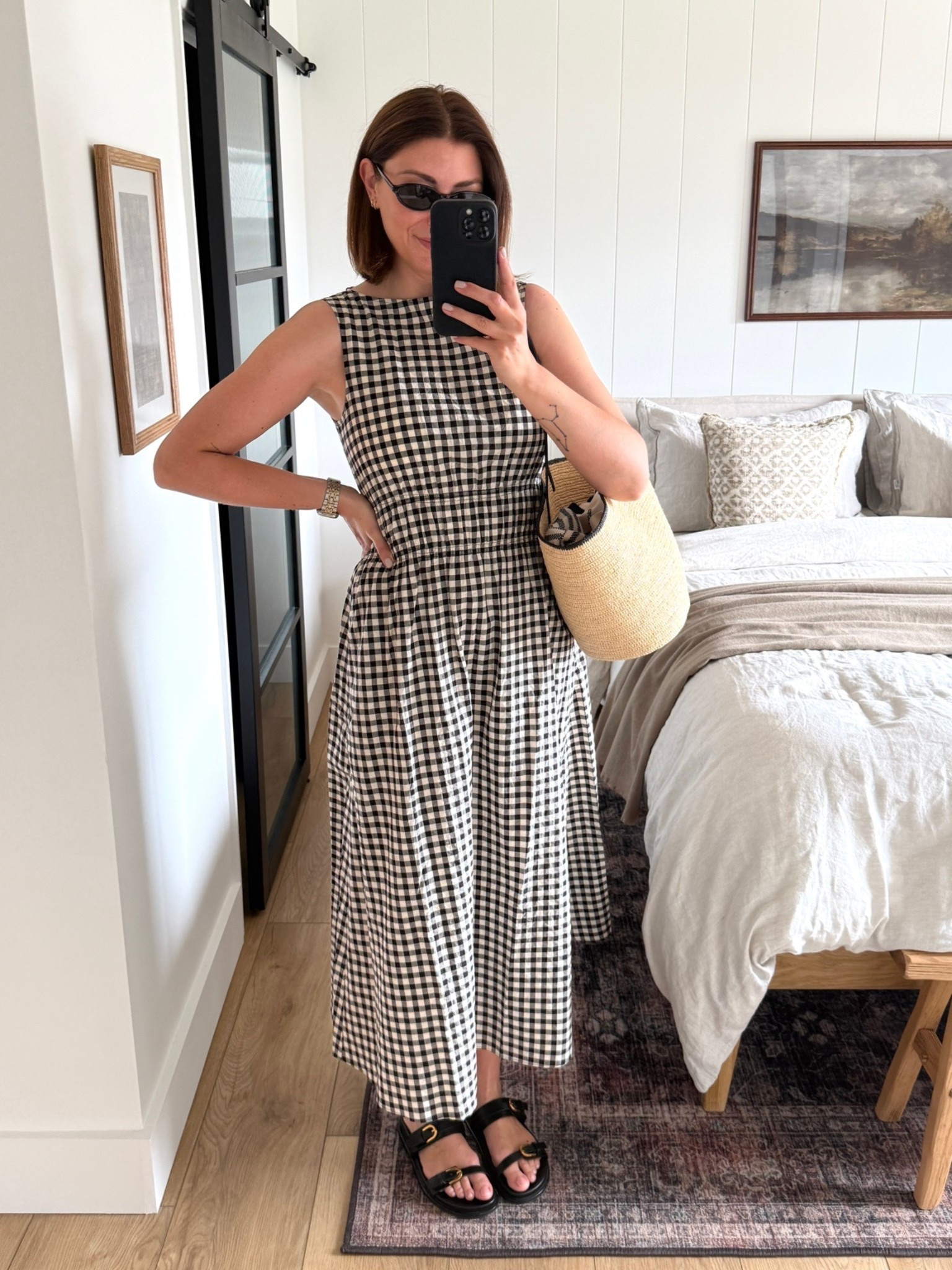 What I wore in May
I was on the fence about gingham but this dress convinced me 🙌🏼
For size reference I’m a UK size 10, 5’9 and I’m wearing a size S.

Sandals are old Zara

#LTKuk #LTKsummer #LTKdresses