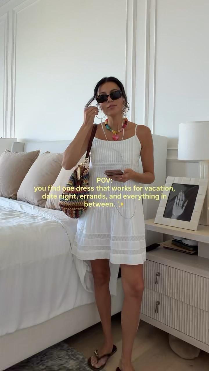 The perfect little white dress! Lined with pockets & so versatile for summer ☀️ 

I’m wearing size XS tall 

Abercrombie dress, white dress, summer dress, vacation dress, vacation outfit, Abercrombie sale, colorful necklace, statement necklace, coach bag 
@abercrombie

#LTKootd #LTKgrwm #LTKSaleAlert