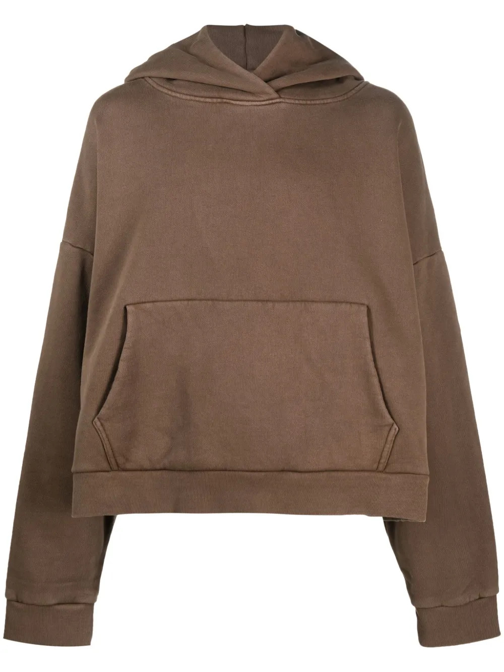 ENTIRE STUDIOS drop-shoulder Cotton Hoodie | Brown | FARFETCH | Farfetch Global