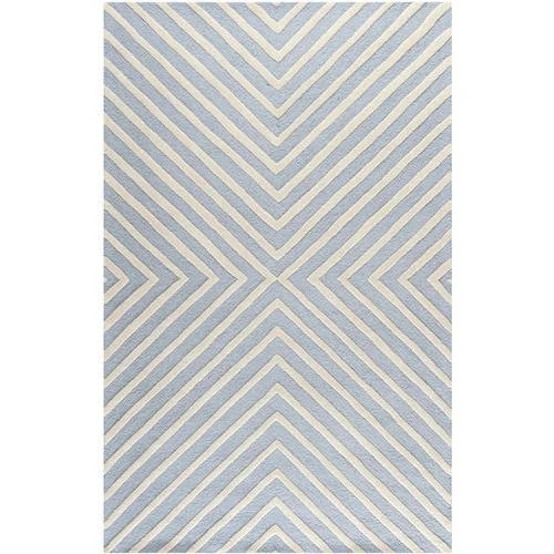 SAFAVIEH Cambridge Lilly Diamond Striped Wool Area Rug, Light Blue/Ivory, 2' x 3' - Walmart.com | Walmart (US)