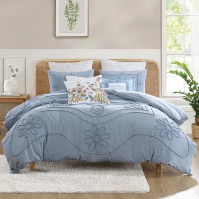 Peri Home Retro Scroll Comforter Set Blue | Wayfair North America