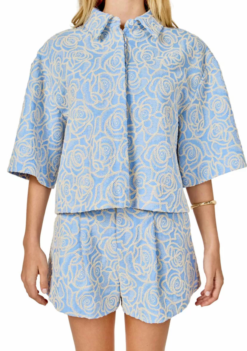 Embroidered detail Top | Belk