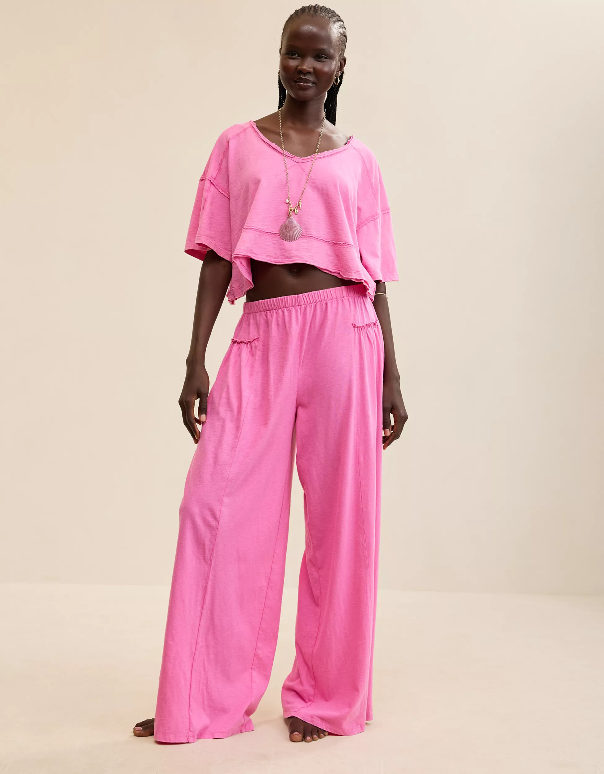 Aerie Happiest Wide Leg Trouser | Aerie