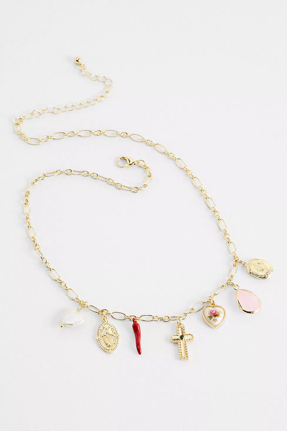 Silence + Noise Chilli Mixed Charm Necklace | Urban Outfitters UK