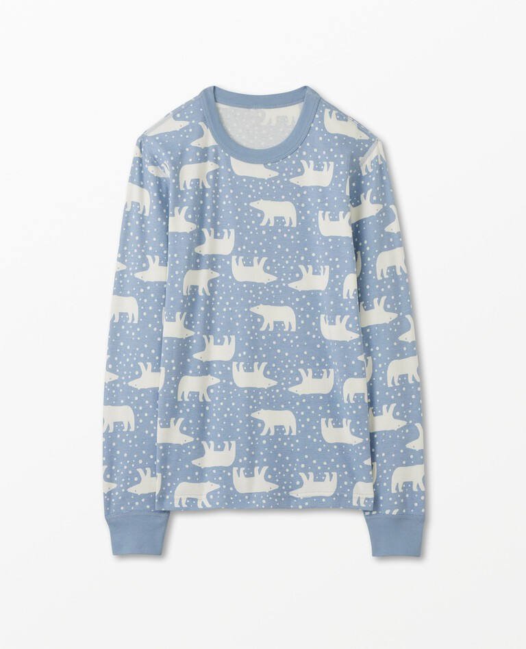Adult Unisex Holiday Print Long John Pajama Top | Hanna Andersson