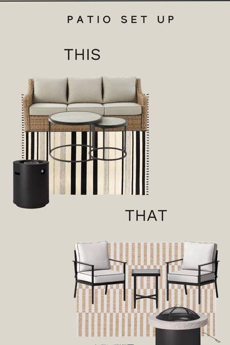 This or that - patio edition! Which of these set ups do you prefer? 

Patio 
Porch 
Porch Decor 
Outdoor furniture 
Outdoor seating 

#LTKSeasonal #LTKhome