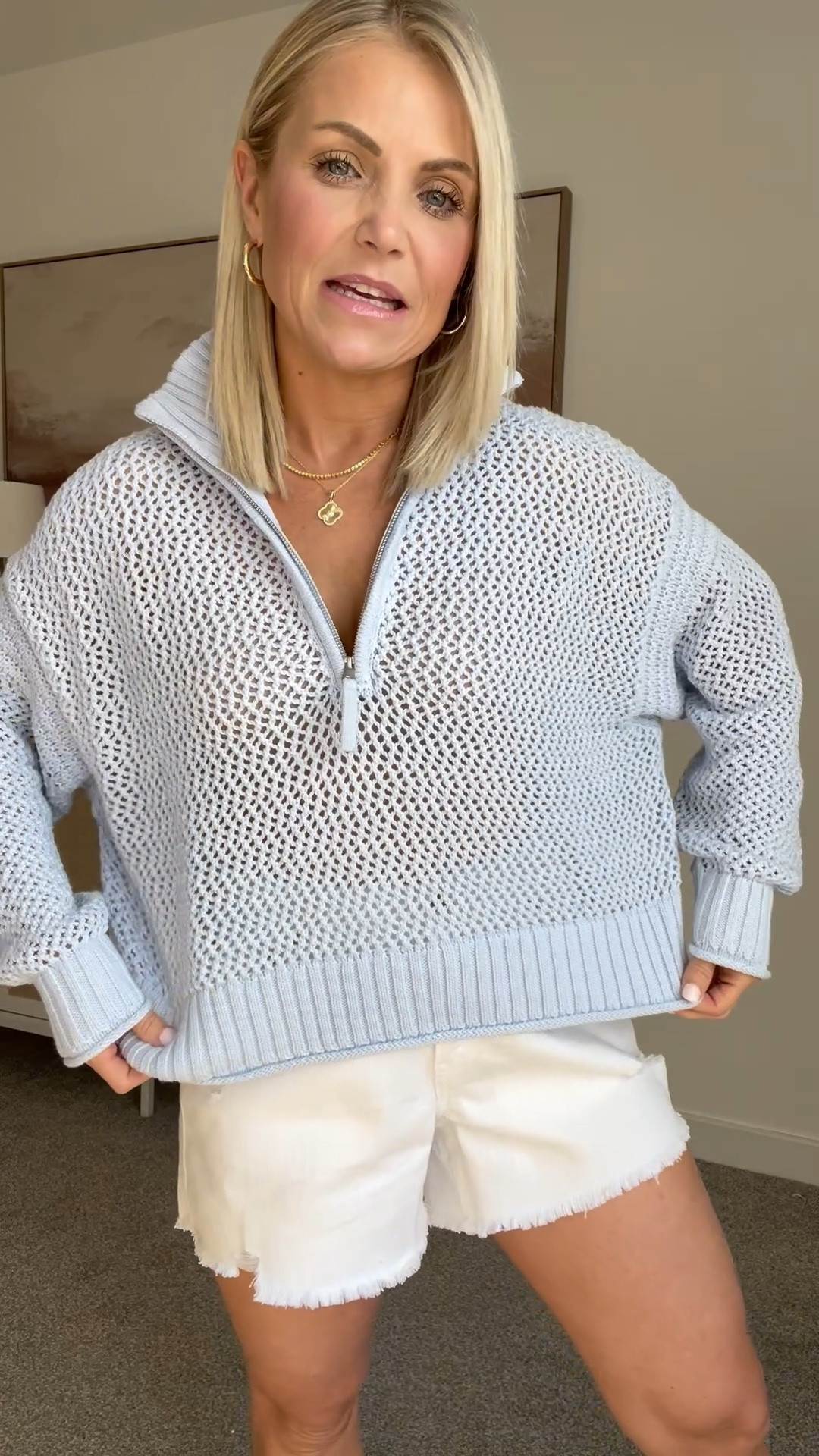 The prettiest summer sweater and I am obsessed with this color!!🥰 I got the xS for reference. 

Spring outfits, summer outfits, spring dresses, summer dresses, Easter dress, vacation outfits, spring break outfit, shorts, white dress, beach dress, sandals, denim jacket, midsize, midsize fashion, petite, petite fashion

#LTKFindsUnder50 #LTKStyleTip #LTKSeasonal