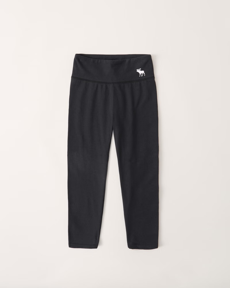 high rise cropped icon leggings | Abercrombie & Fitch (US)