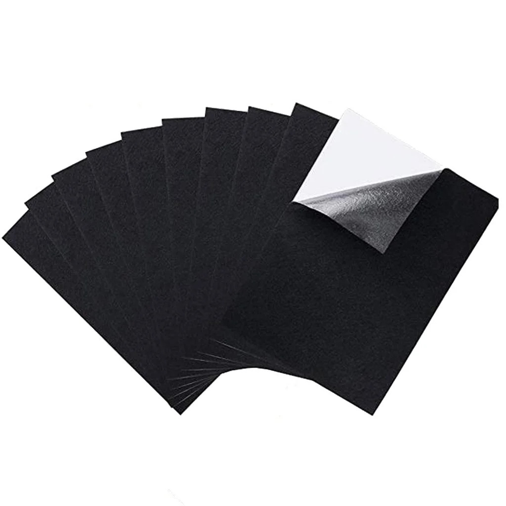 Black Felt Fabric Adhesive Sheets Multipurpose Velvet Sheet Sticky Glue Back | Walmart (US)