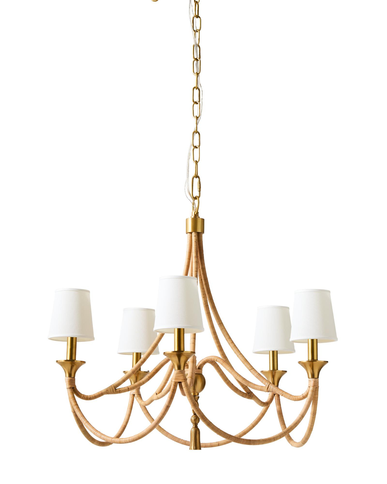 Carneros Rattan Chandelier | Serena and Lily