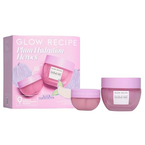 Glow Recipe Plum Hydration Heroes Holiday Kit - Plum Plump Hyaluronic Acid Cream (50ml) & Ultra Moisturizing Gloss Balm (15ml) - Hydrate, Plump, and Balance Dry Skin & Parched Lips - Vegan Set (2-Pc) | Amazon (US)
