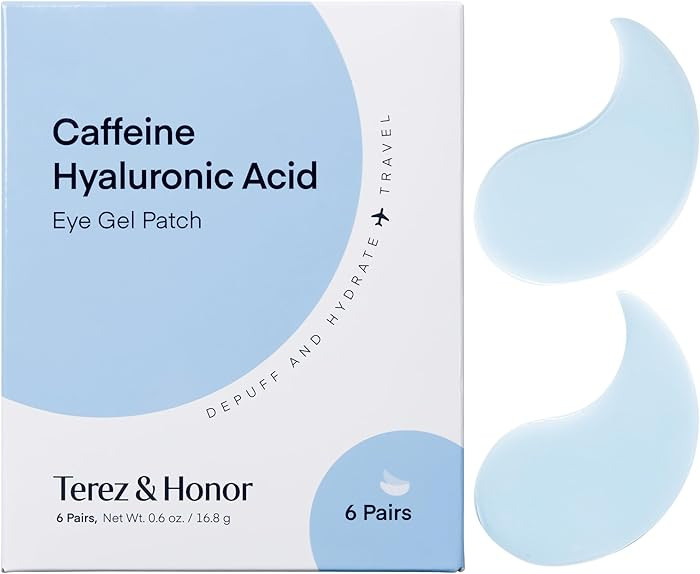 TEREZ & HONOR Caffeine Eye Patches - 6 Pairs Korean Hydrogel Under Eye Masks for Dark Circles, Pu... | Amazon (US)
