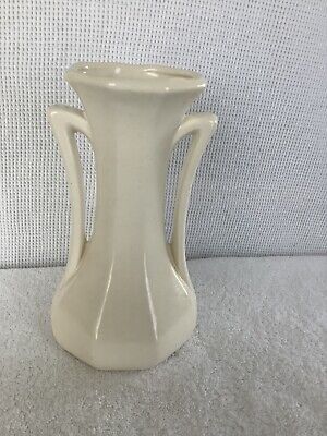 Vintage White McCoy Double Handled Vase | eBay US