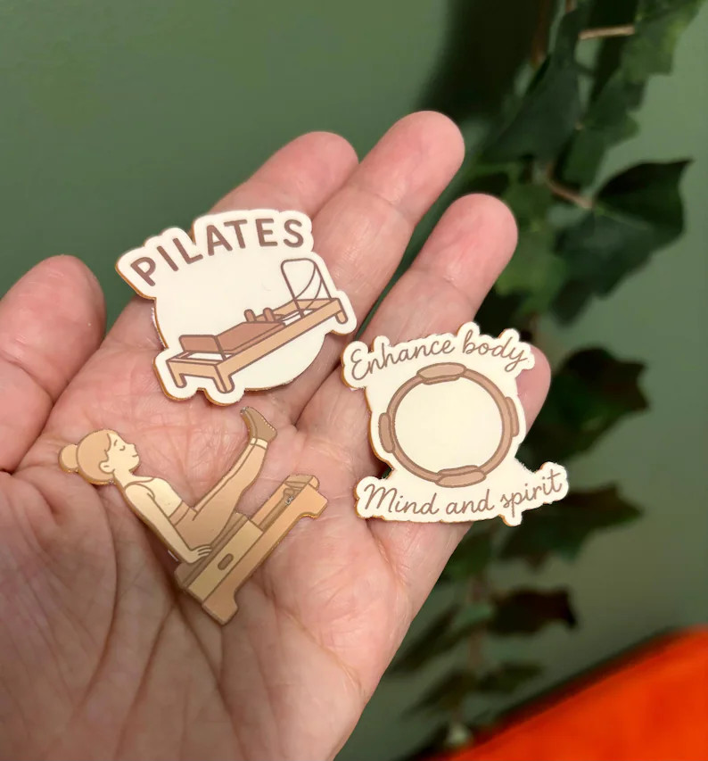 Neutral Pilates Sticker Bundle Motivation Gifts for Her Workout Stickers Pilates Gifts Water Bott... | Etsy (US)