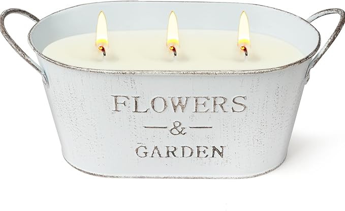 Citronella Candles Outdoor, 30oz Large Citronella Candles for Patio Yard Home, 3-Wick Natural Soy... | Amazon (US)