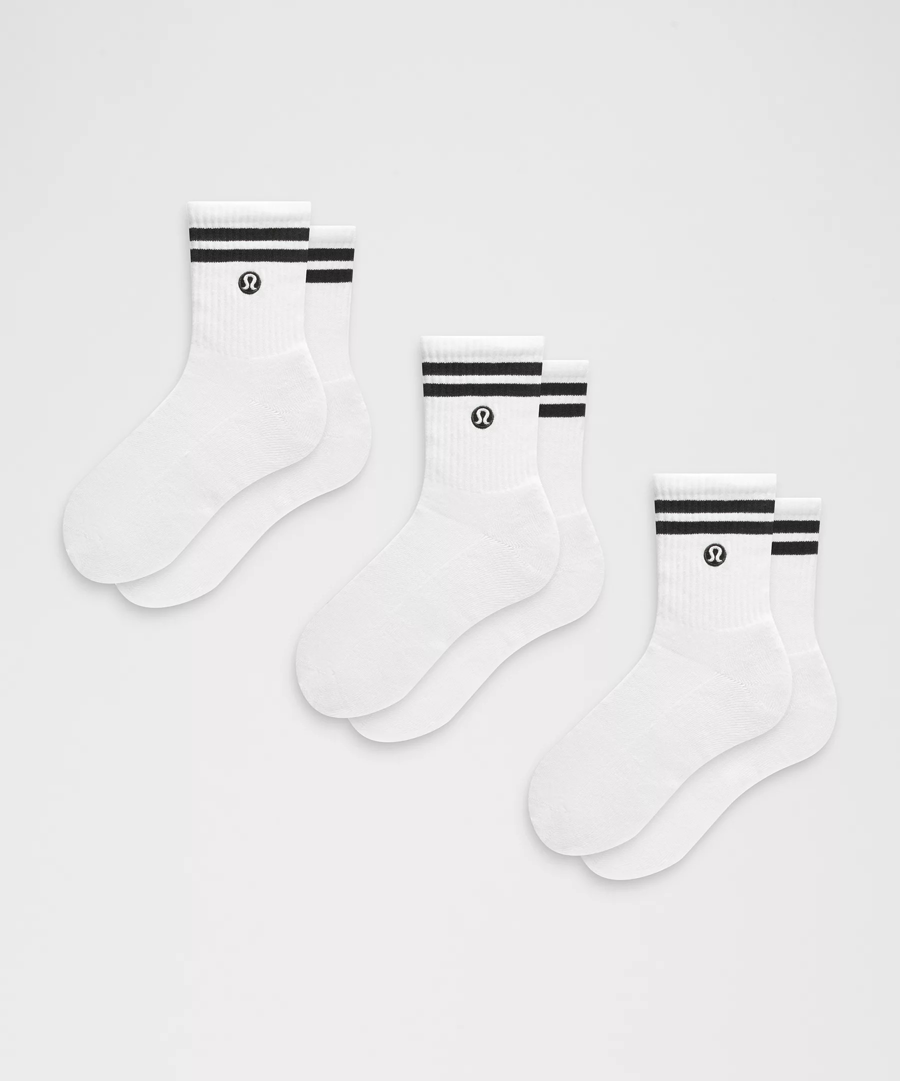 Unisex Daily Essential Quarter Socks 3 Pack *Stripe | Men's Socks | lululemon | Lululemon (US)