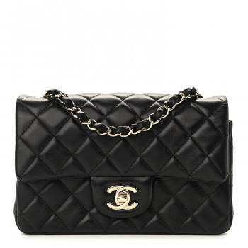 CHANEL

Lambskin Quilted Mini Rectangular Flap Black | Fashionphile