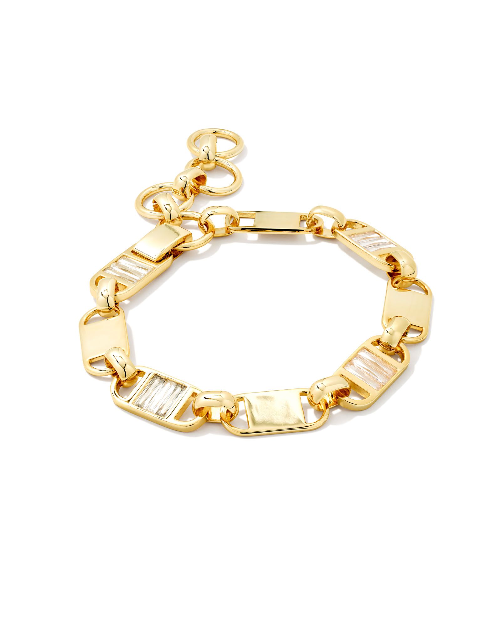 Jessie Gold Chain Bracelet in White Crystal | Kendra Scott | Kendra Scott