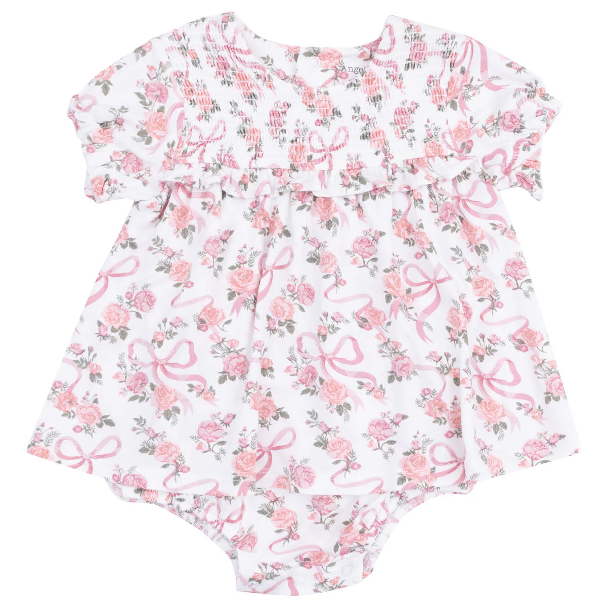 Smocked Ruffle Bubble w/ Skirt, Ribbons & Flowers | SpearmintLOVE