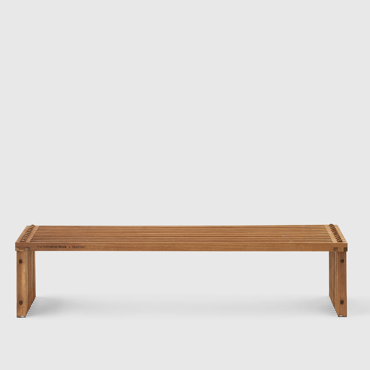 Marie Kondo Large Shoji Stacking Slatted Wood Shoe Shelf Kocha Brown | The Container Store