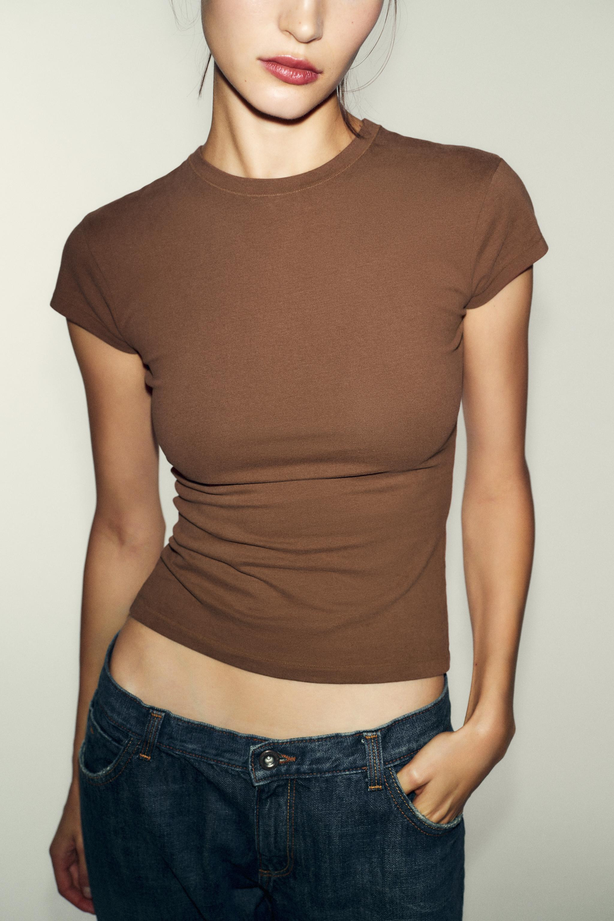 SLIM FIT SHORT SLEEVE T-SHIRT | Zara UK