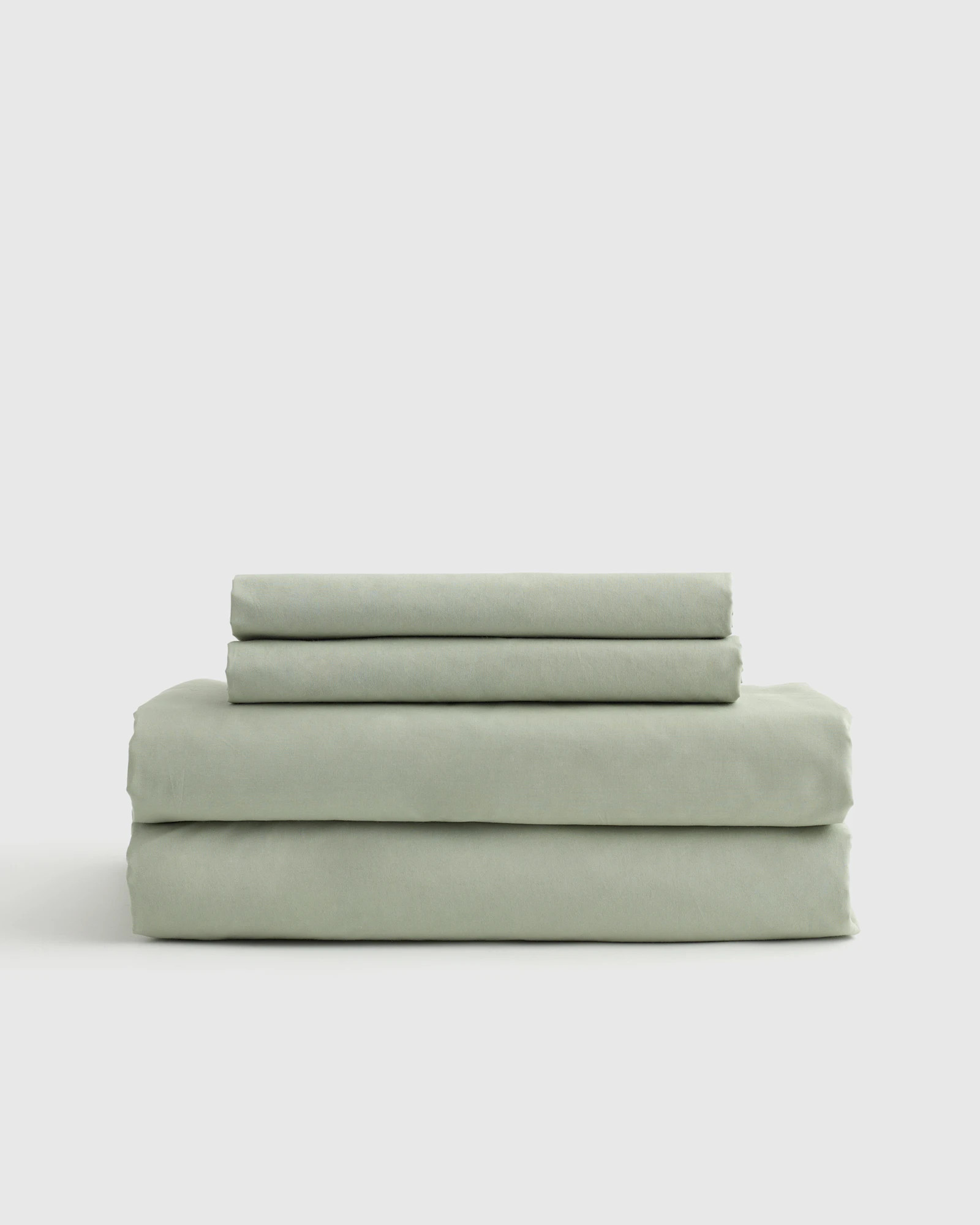 Classic Organic Percale Sheet Set in Sage | Quince